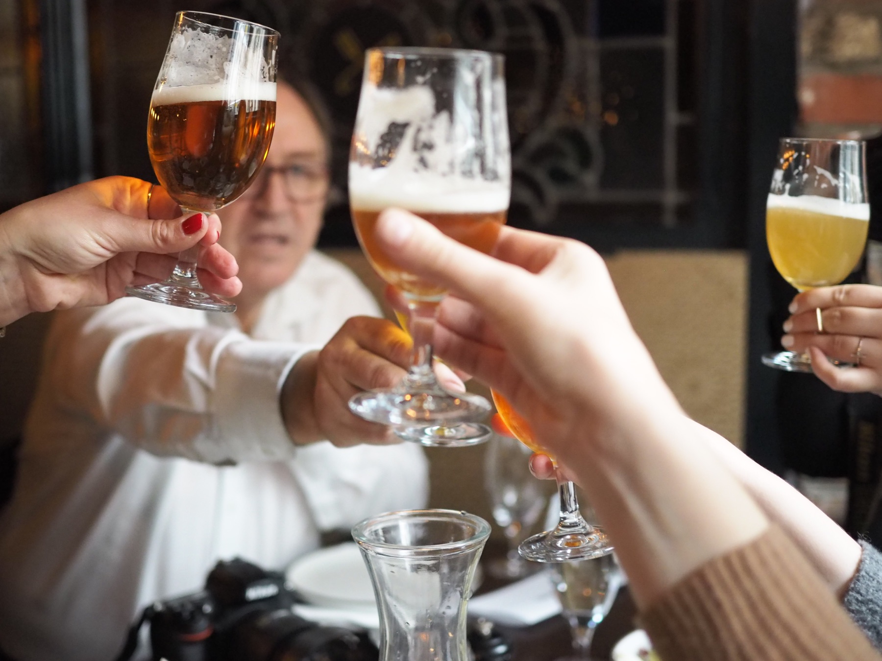 Guests enjoying an Irish beer tasting