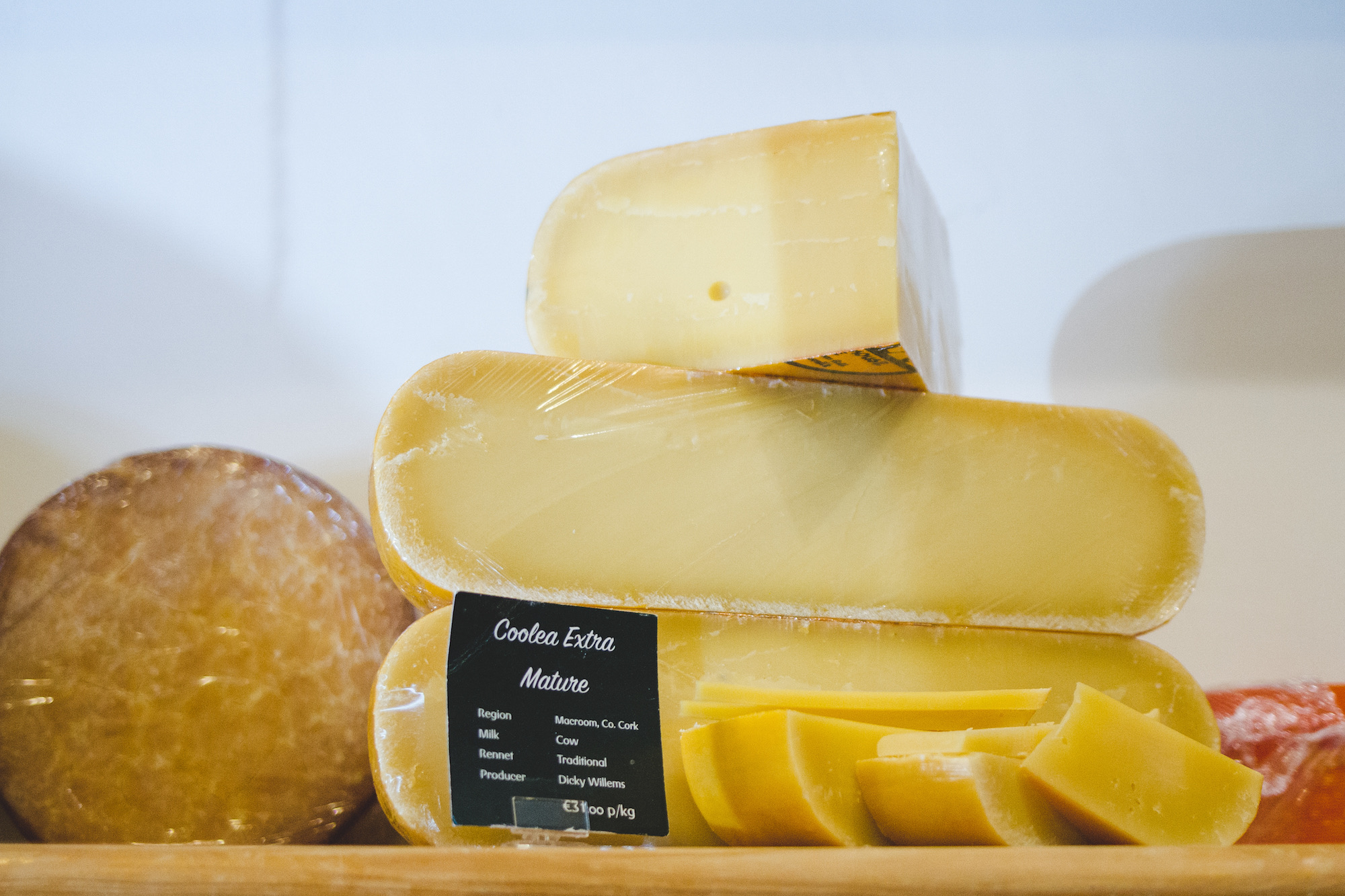 A selection of Irish artisan cheeses