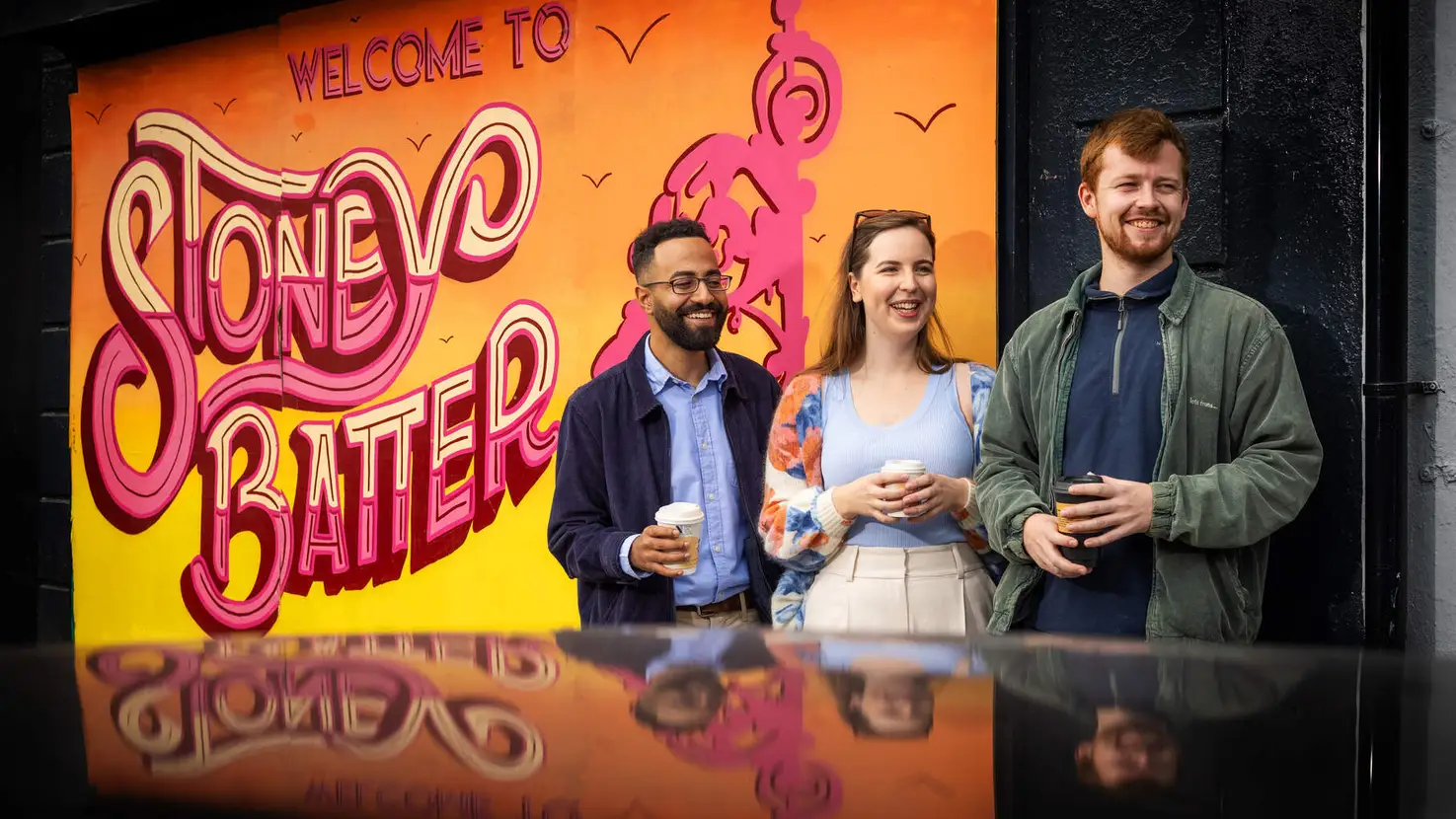 Guests exploring Stoneybatter on a food tour